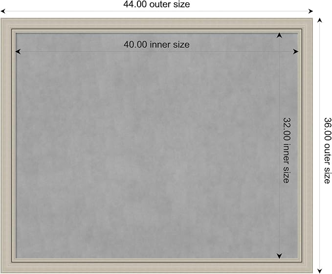 Amanti Art Silver Framed Magnetic Board 36x44 X-Large Vision Board - Image 3