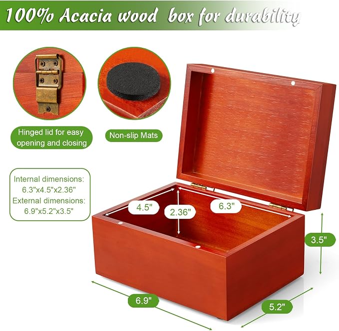 DRASTAR Keepsake Box, Wood Memory Box - Image 2