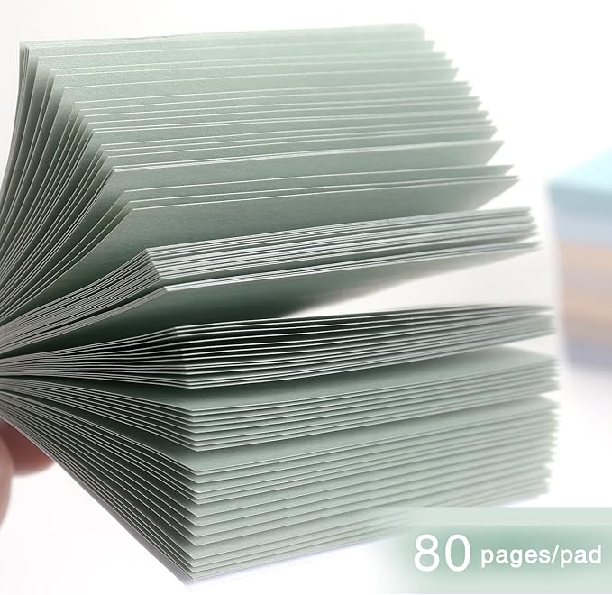 Vintage Colors Sticky Notes 3x3 inch, 8 Pads, Self-Stick Note Pads, Super Sticky Self-Adhesive Sticky Notes, 8 Pads/Pack, 80 Sheets/Pad-DeskLoop Office