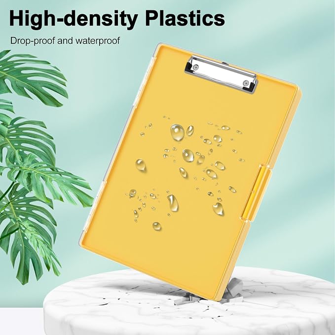 Piasoenc Clipboard with Storage, 8.5 x 11 Clip Boards with 2 Storage, Folio & - Image 5