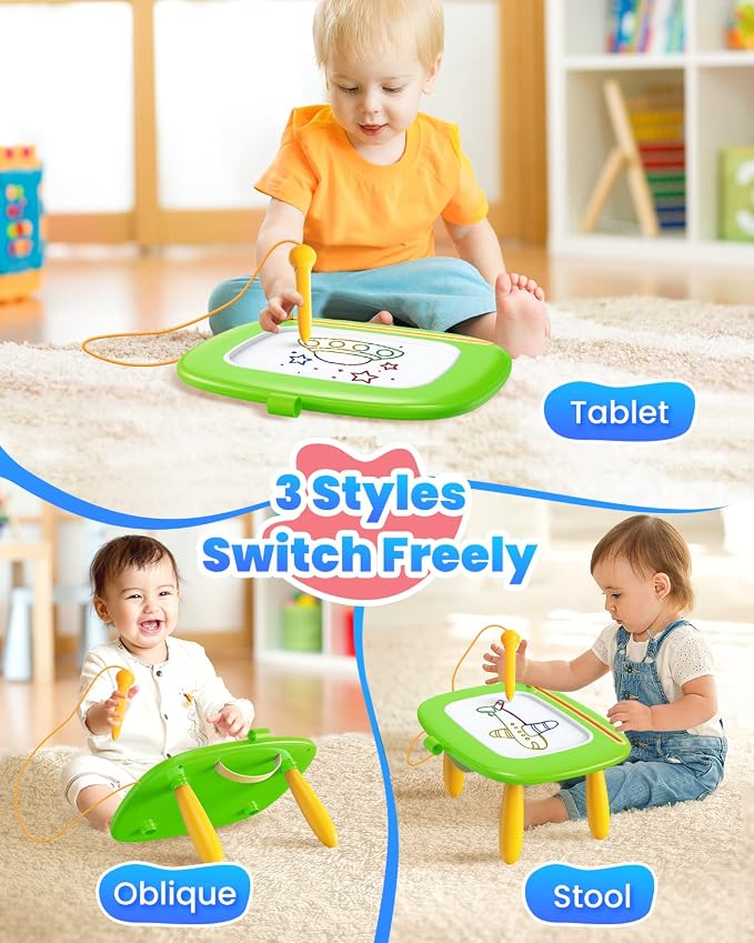 Seimome Toddlers Toys Ages 1-3, Magnetic Drawing Board, Doodle Board Pad - Image 2
