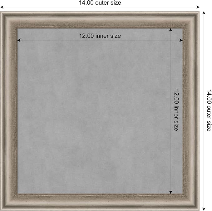 Amanti Art Silver Framed Magnetic Board 14x14 X-Small Vision Board - Image 4