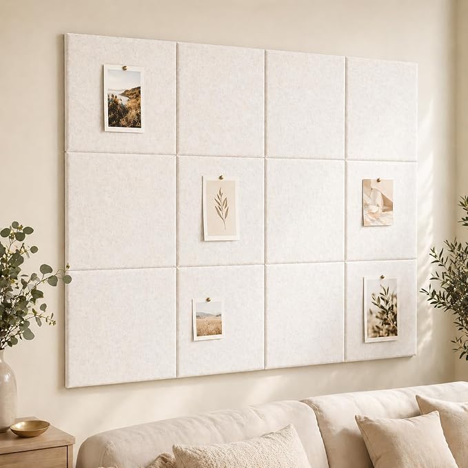 Felt Bulletin Board Tiles, Cork Board Alternative, 48 x 36 in | 0.35 in modular by CreateYourIdealSpace