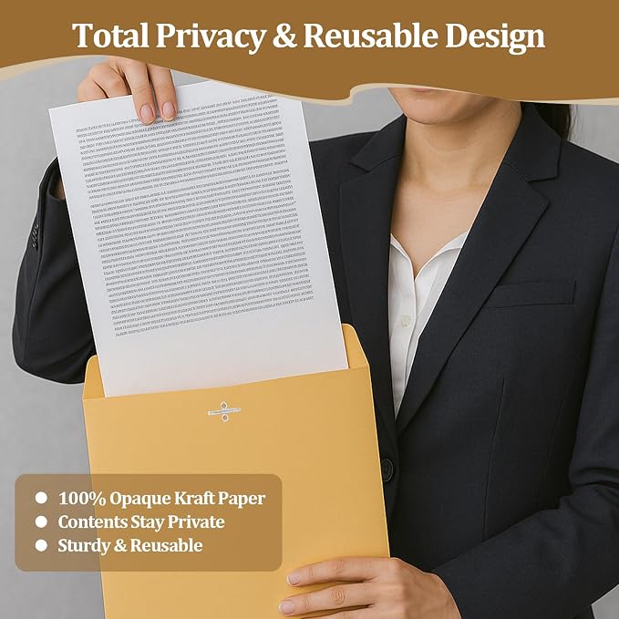 3 Sizes Clasp Envelopes Security Mailing Envelopes - Image 5