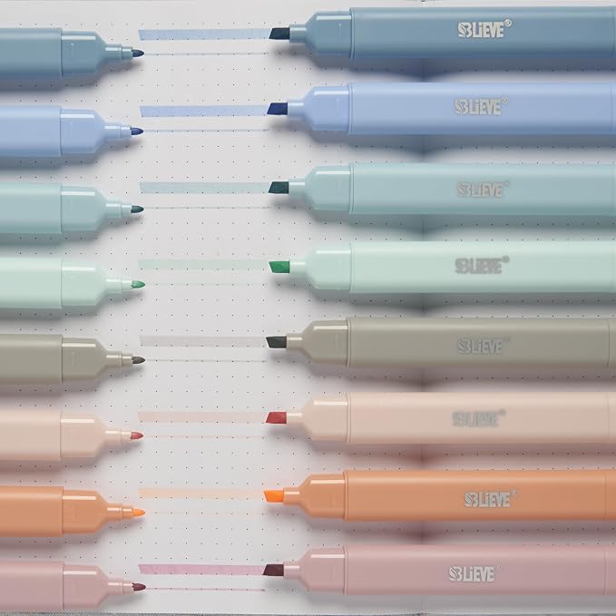 BLIEVE Bible Highlighters No Bleed Through, Pastel Colors, Dual Tip, 8 Pack | - Image 2