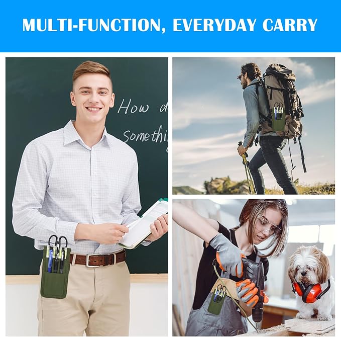 2 Pcs KATOLK Belt Pen Holder, Detachable Military Duty Pencil Sleeve Case - Image 7