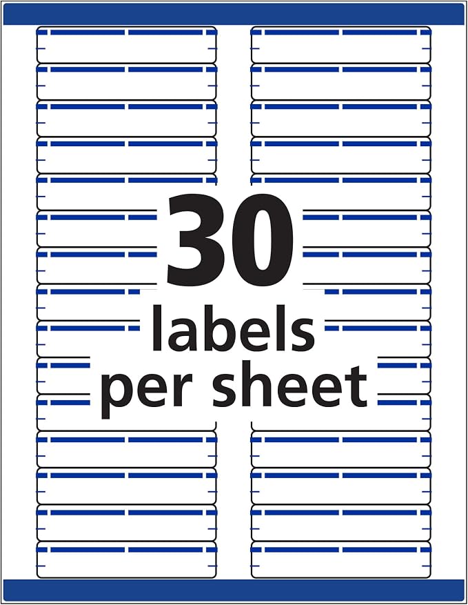 Avery TrueBlock File Folder Labels, 2/3" x 3-7/16", 5 Packs, 500 Printable - Image 5