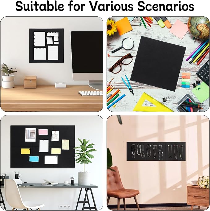 Large Cork Board 28" x 19", 6 Pack Felt Bulletin Board - Image 7