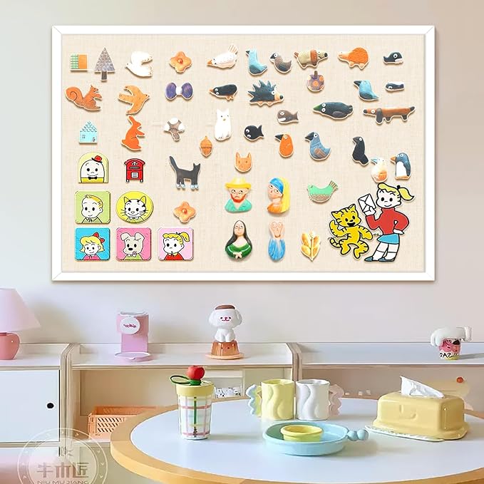 Miratino Large Bulletin Board, 36 /inchesx 24/inches White Cork Boards for Walls with Frame, Pin Display Board Vision Board for Home School Office Decor-DeskLoop Office