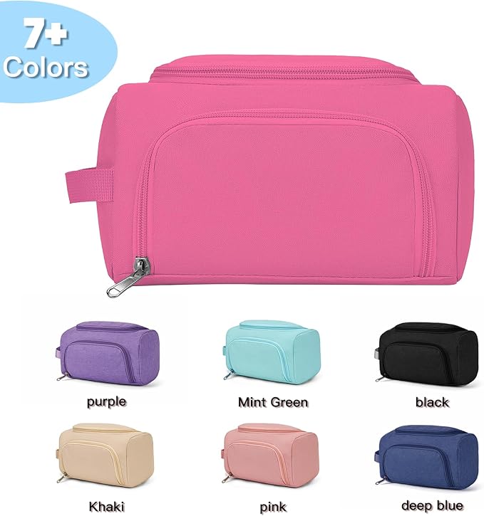 Hsmihair Large Pencil Pouch,Pencil Case Aesthetic,Zipper Pencil Box for Girls Back to School Supplies Emergency Bag Makeup Bag (Deep Pink)-DeskLoop Office