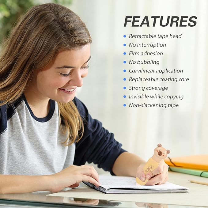 Retractable White Correction Tape, Cute Cat Paw Correction Tape Pens, Mini - Image 2