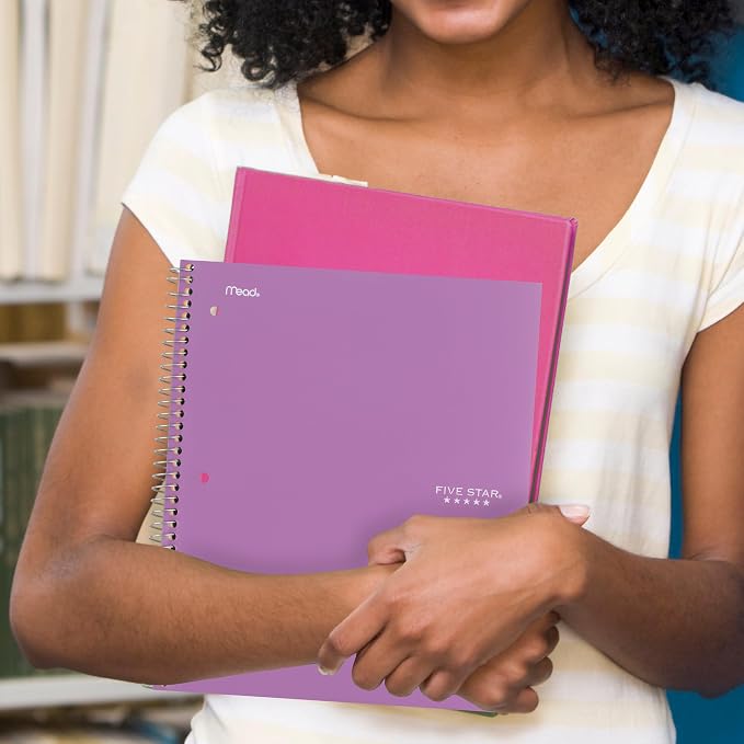 Five Star Spiral Notebook + Study App, 1 Subject, Wide Ruled Paper, 100 Sheets - Image 7