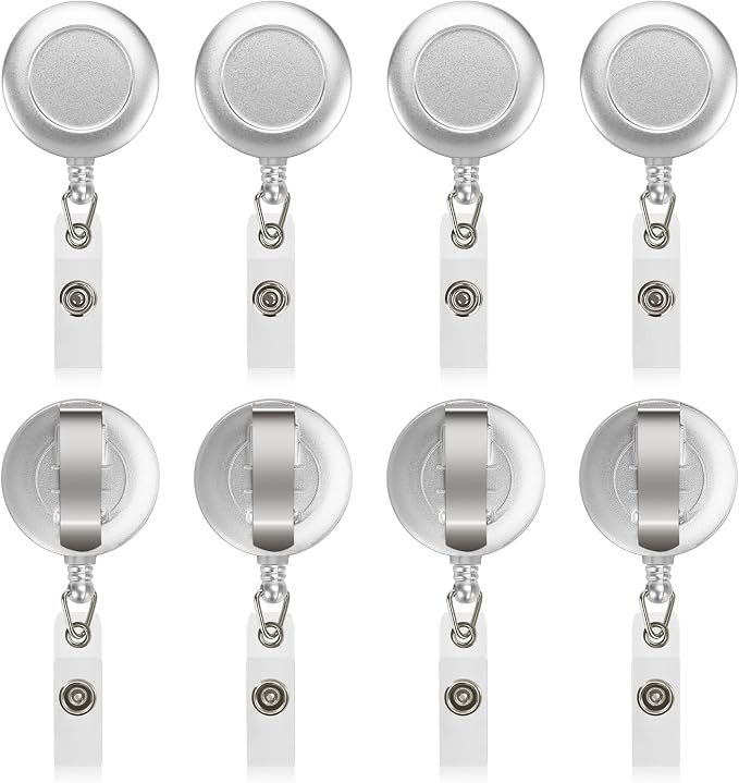 JANYUN 50 Pcs Retractable Badge Reel Clips Holder by JANYUN