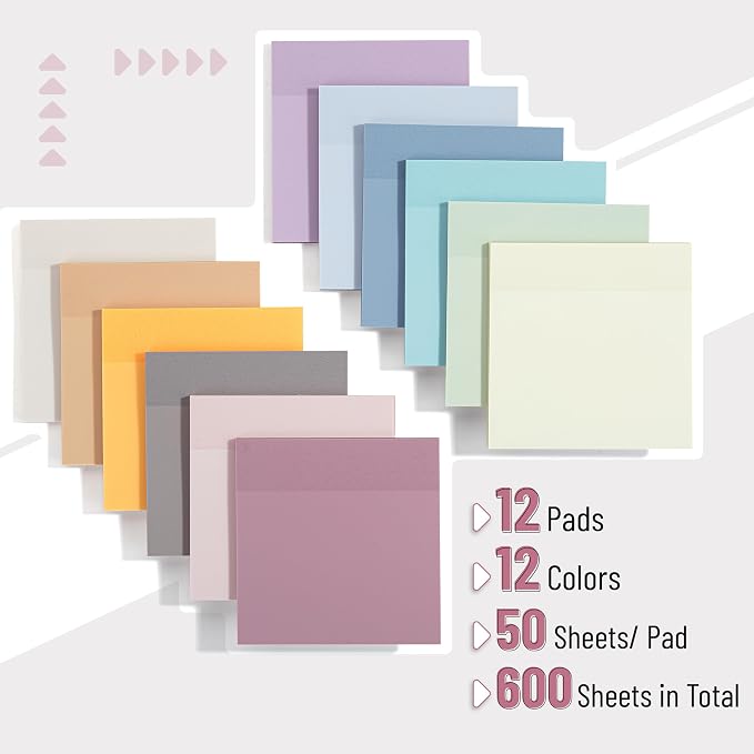 Mr. Pen- Transparent Sticky Notes, 12 Pads, 600 Sheets | See Through - Image 2