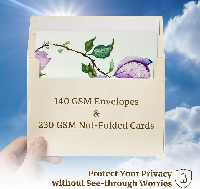 Goefun Ivory Blank Cards and Envelopes 4x6, Cream Flat Note Cards 4x6 and A6 - Image 6