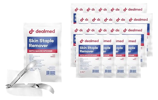 Dealmed Sterile Staple Removal Kit, Includes Staple Remover and Gauze Sponge by Dealmed
