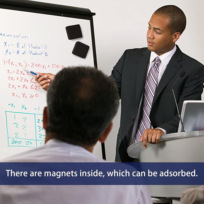 Favourde 48 Pack Magnetic Whiteboard Dry Erase Erasers Chalkboard Cleansers - Image 7