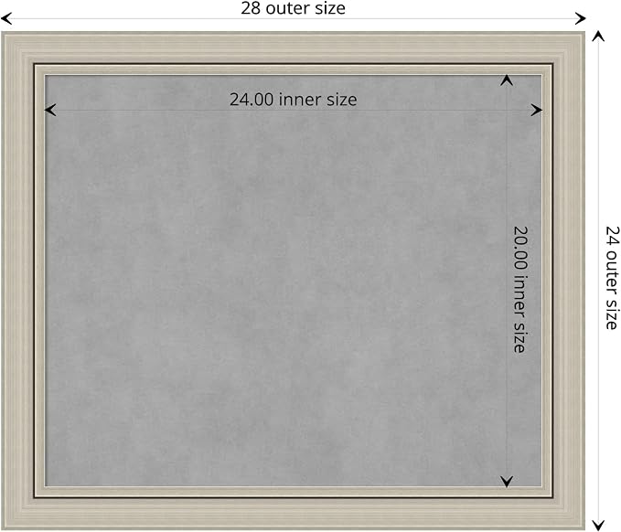 Amanti Art Silver Framed Magnetic Board 24x28 Medium Vision Board - Image 4