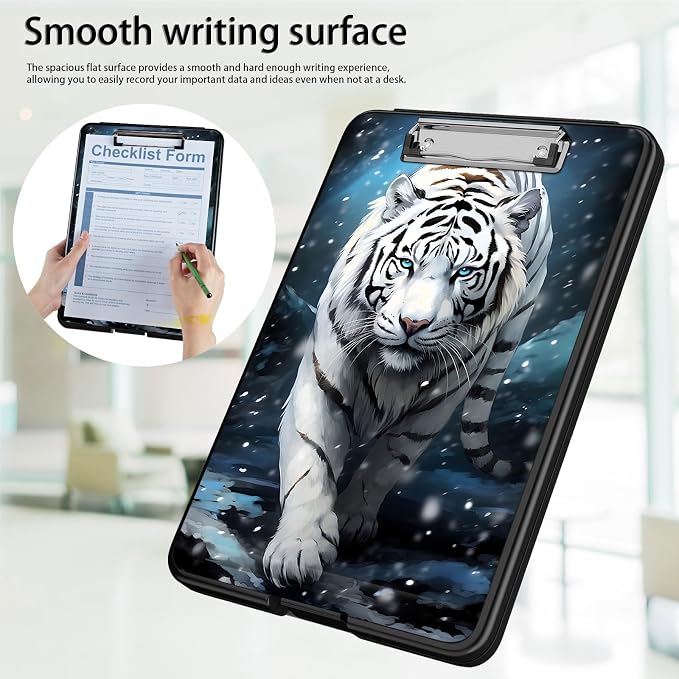 Clipboard with Storage, Office Supplies Nursing Clipboards Folder with Pen - Image 5