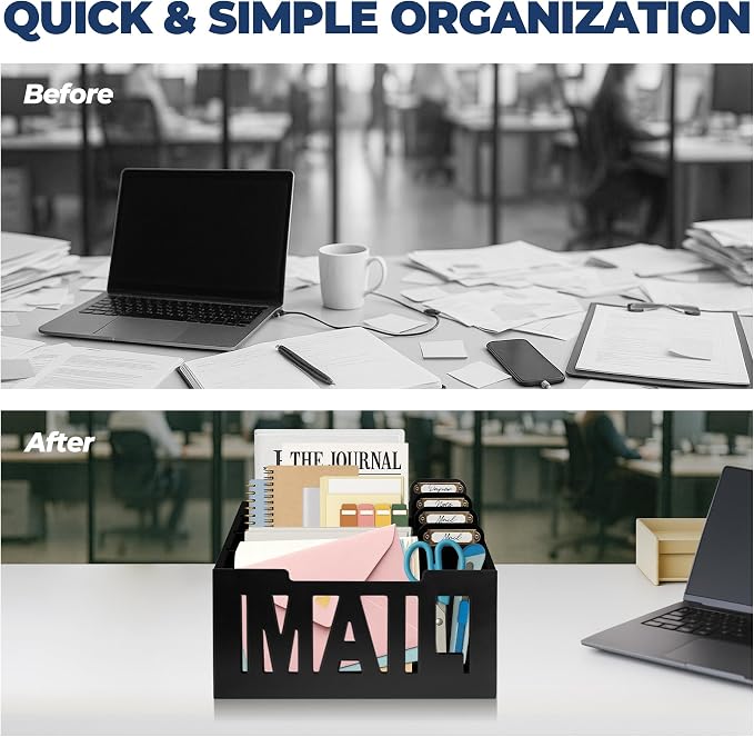 Mail Organizer Countertop, Desktop Mail Sorter - Image 4