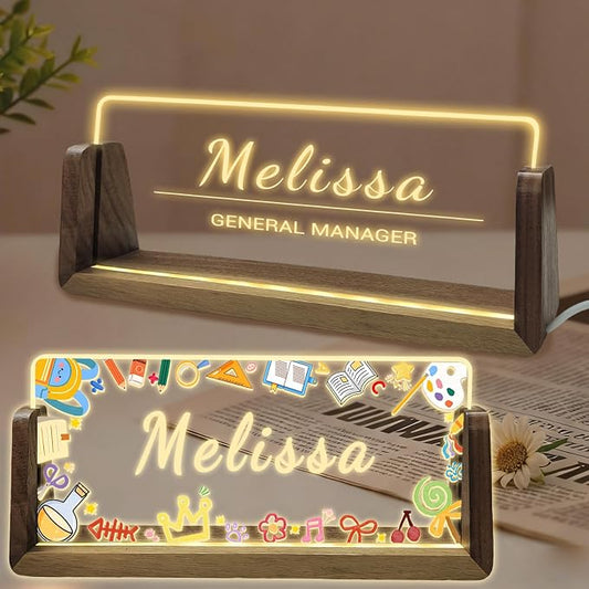 Personalized Acrylic Light Up Name Plate by Unknown