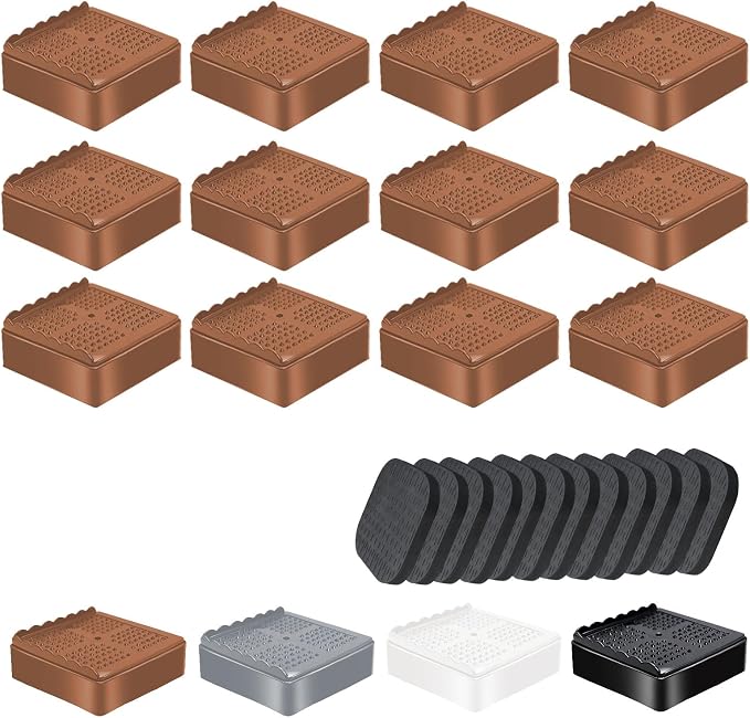 shouwuhho Furniture Risers, 12 Pack Bed Risers by EnjoyLifeEnjoyHappiness