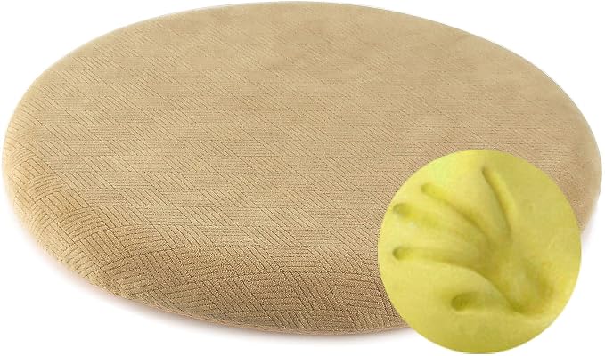 Sigmat Memory Foam Seat Cushion Anti-Slip Soft Round Chair Pad 18 Inch Camel by Sigmat