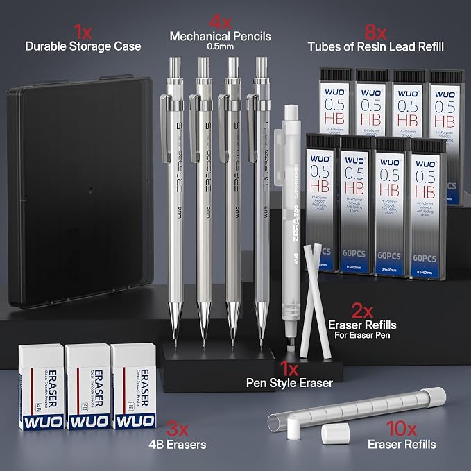 WUO 0.5mm Mechanical Pencil Set - Image 7
