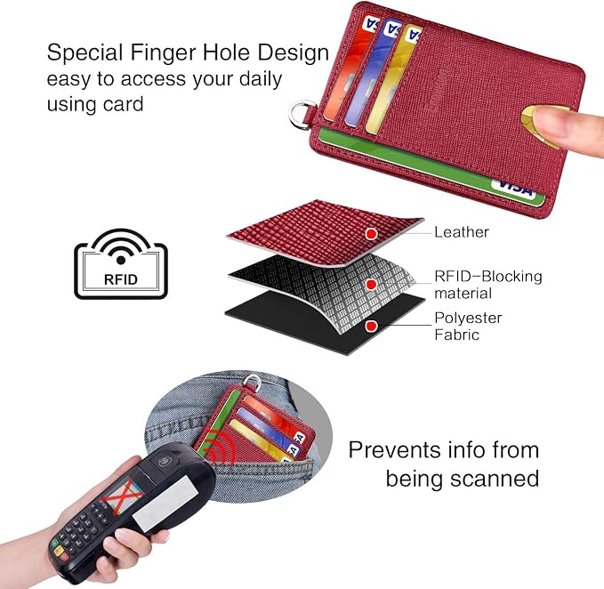 Slim Minimalist Front Pocket Wallet, RFID Blocking Credit Card Holder Wallet - Image 4