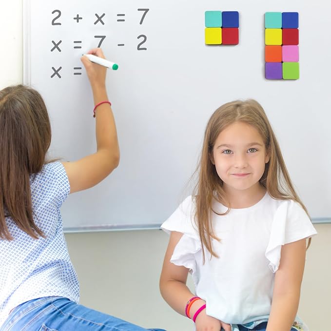 24 Pack Square Magnetic Whiteboard Erasers, Mini Dry Erase Board Erasers - Image 6