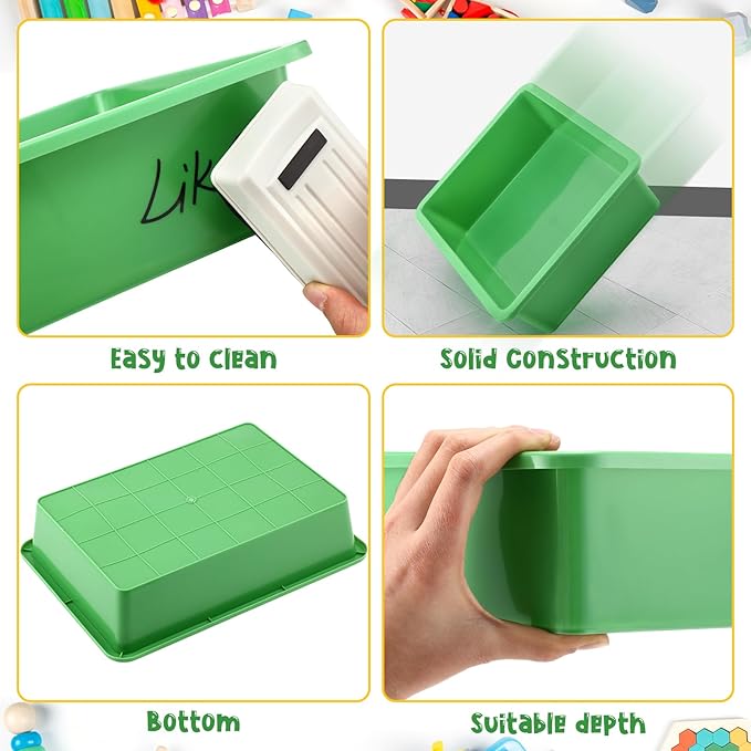 Hoteam 10 Pcs Flat Storage Organizer Tray Bin Paper Tray - Image 2