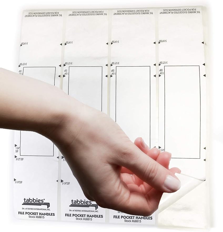 Tabbies File Pocket Handles, 9.63 X 2, 12 Sheets/Pack - Image 5
