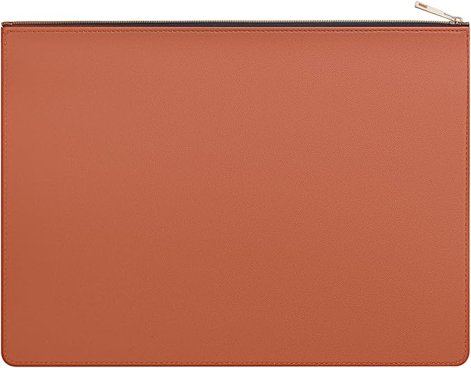 PU Leather A4 File Folder Zipper Document Holder Envelope Folder Case by enyuwlcm