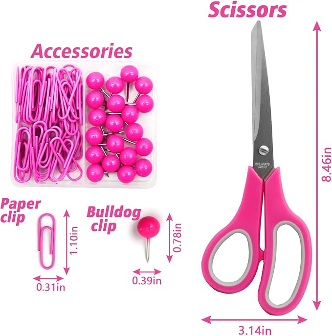 Hot Pink Desk Accessories Set - Image 3