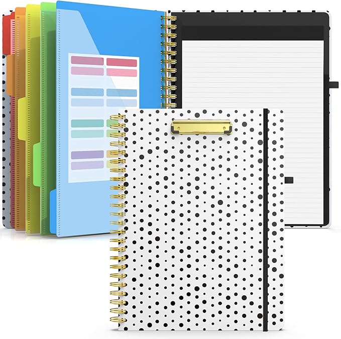 Sooez Clipboard with Refillable Notepad, Clipboard Folder with 10 Storage by Sooez