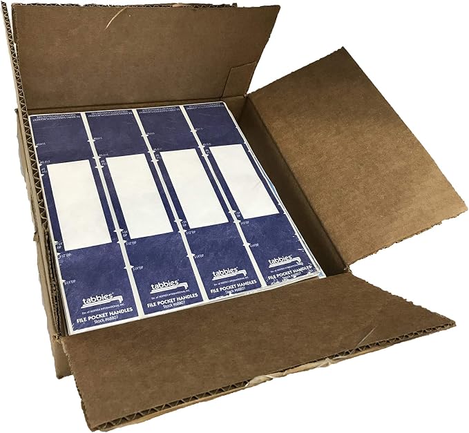 Tabbies File Pocket Handles, 9.63 X 2, Dark Blue/White, 12 Sheets/Pack - Image 10