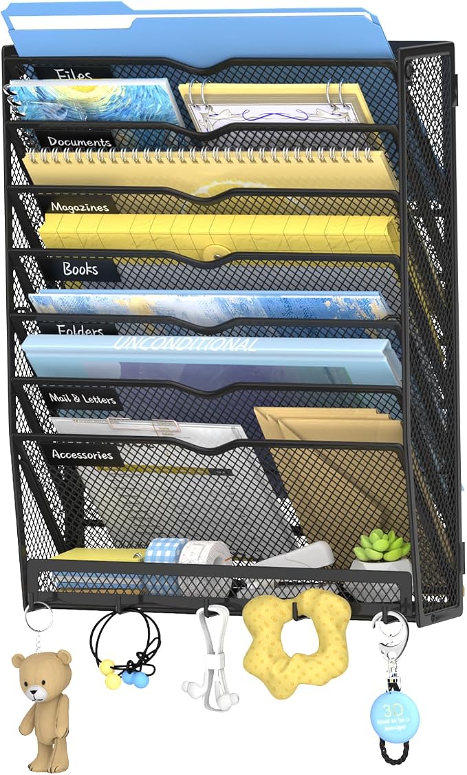 SUPEASY 8 Tier Wall File Organizer by SUPEASY