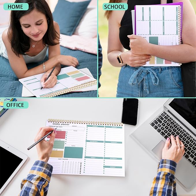 Weekly To Do List Notepad, 8.5''x11'' Weekly Desk Planner - Image 6