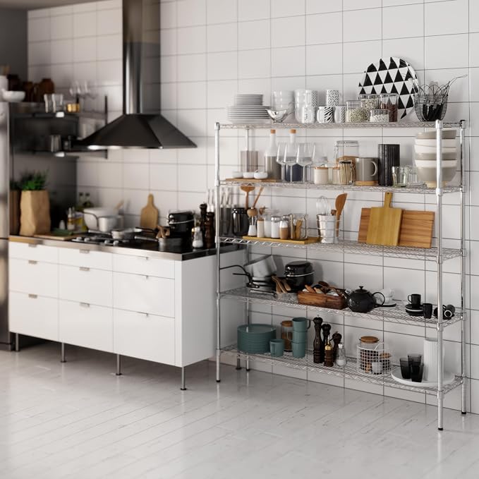Regal Altair 14" Deep x 60" Wide x 64" Height Wire Shelving Kit | 5-Tier | NSF - Image 2