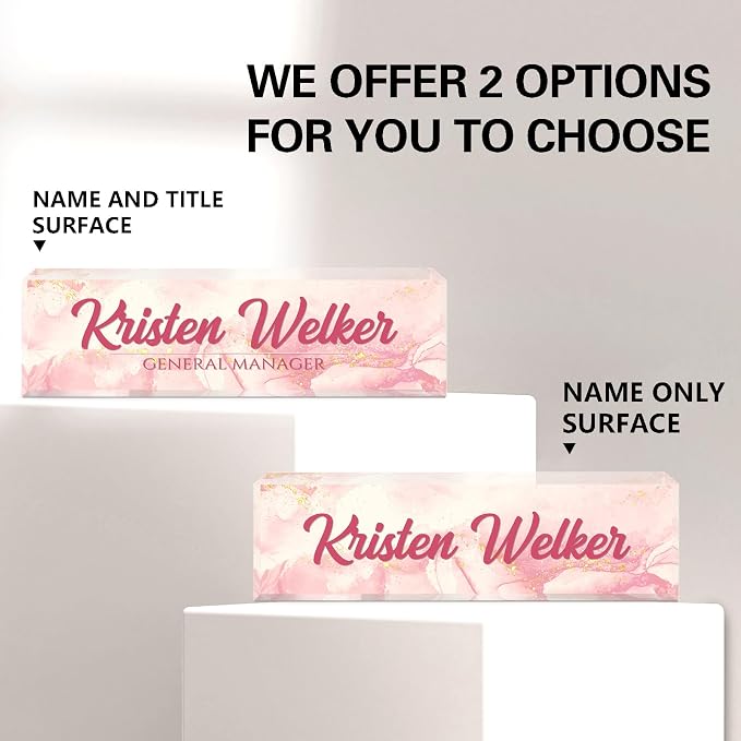 Name Plate for Desk, Desk Name Plate Personalized, Office Decor for Women Men - Image 2