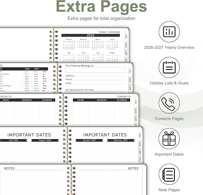 Planner 2026-2027, Weekly and Monthly Calendar Planner, JUL 2026 - Image 6