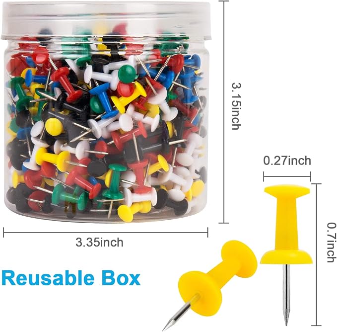 400Pcs Push Pins, Thumb Tacks for Bulletin Board, Stick Pins Thumb Tacks for - Image 5