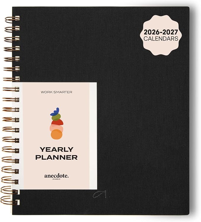 Anecdote Spiral Planner w/2026-2027 Calendar | Start Anytime by Anecdote