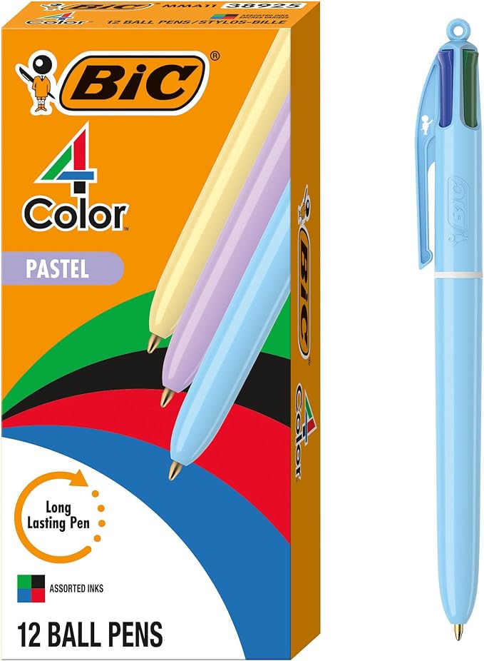 BIC 4 Color Pastel Ballpoint Pen by BIC