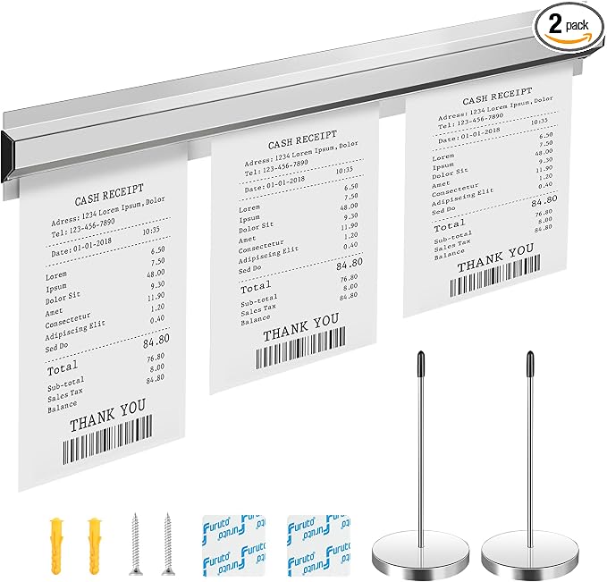 24 Inch Aluminum Ticket Holder Rail by Unknown