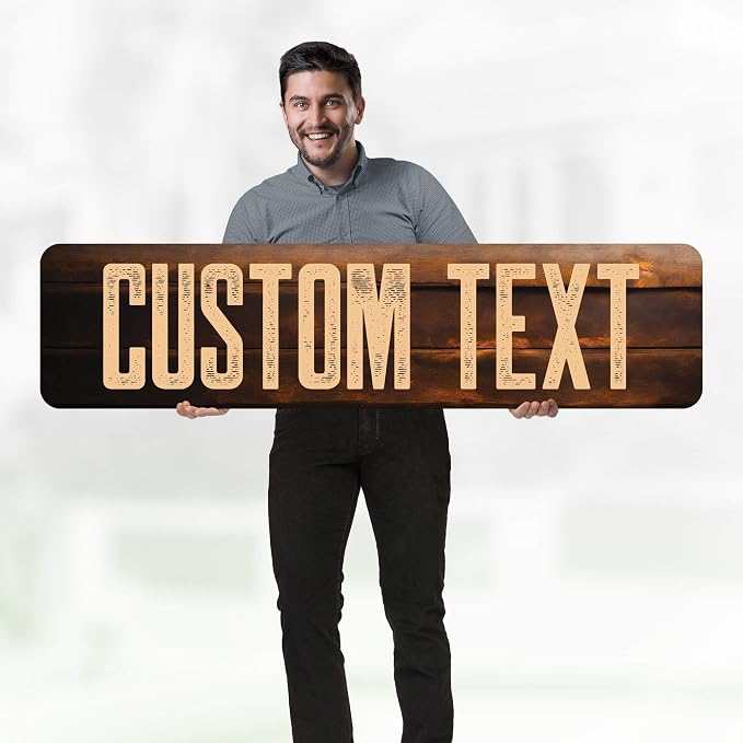 Custom Sign, Custom Street Sign, 11 Font Colors, 13 Font Styles, 4 Hole Options - Image 2