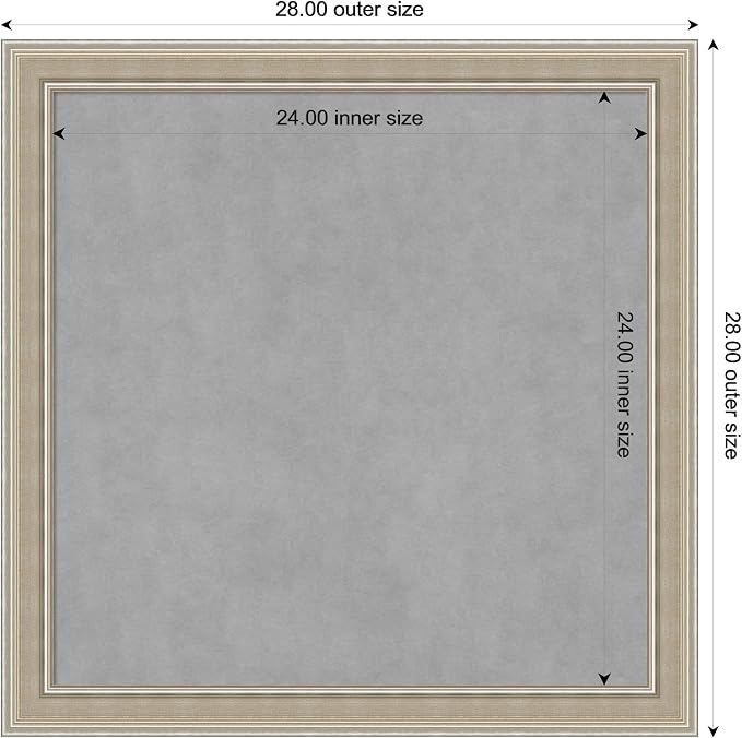 Amanti Art Silver Framed Magnetic Board 28x28 Medium Vision Board - Image 4