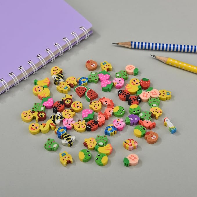 300PCS Mini Cute Pencil Erasers - Image 3