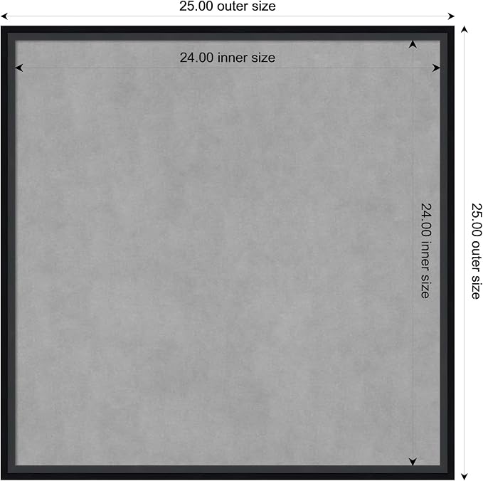 Amanti Art Black Framed Magnetic Board 25x25 Medium Vision Board - Image 4
