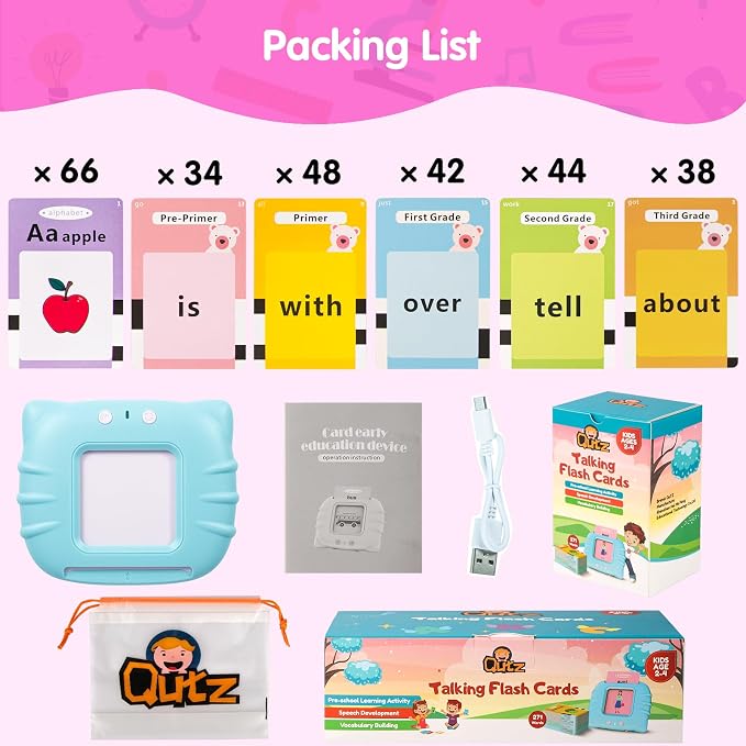 QuTZ ABC Flash Cards for Toddlers 2-4, Autism Toys, Speech Therapy Educational - Image 7